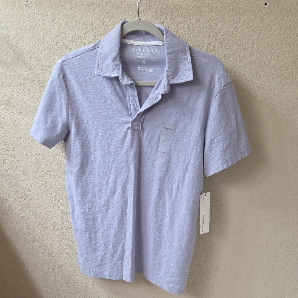Calvin Kelin Short Sleeve Polo Shirt 👕 Size Small .. New With Tags